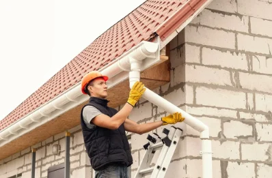 Pose et remplacement de gouttières à Pinas